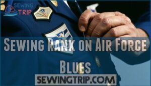 sewing rank on air force blues