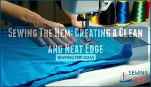 sewing the hem: creating a clean and neat edge