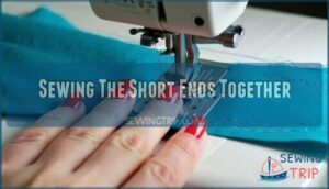 sewing the short ends together