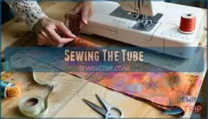 sewing the tube