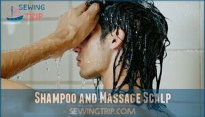 shampoo and massage scalp