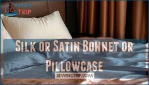 silk or satin bonnet or pillowcase