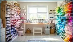 sorting fabric by color