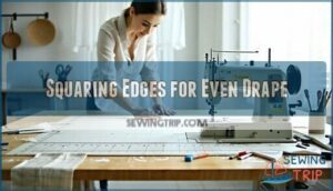 squaring edges for even drape