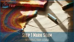 step 1 mark seam