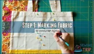 step 1: marking fabric