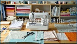 step 1: prepare fabric pieces