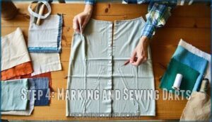 step 4: marking and sewing darts