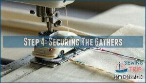 step 4: securing the gathers