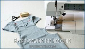 step 4: sewing the neckline