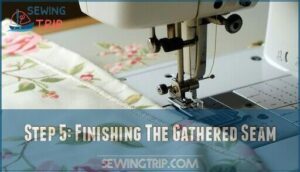 step 5: finishing the gathered seam