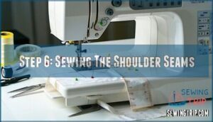 step 6: sewing the shoulder seams