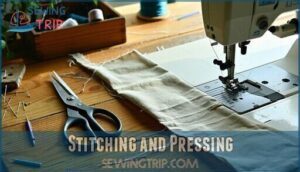 stitching and pressing