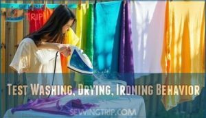test washing, drying, ironing behavior