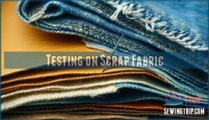 testing on scrap fabric