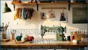 the importance of taking your time in sewing