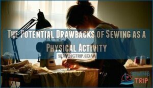 the potential drawbacks of sewing as a physical activity