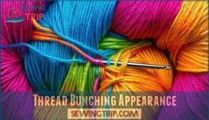 thread bunching appearance