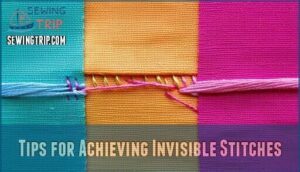 tips for achieving invisible stitches