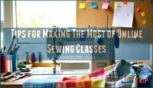 tips for making the most of online sewing classes