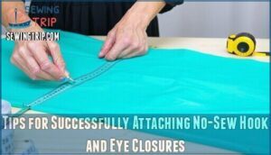 tips for successfully attaching no-sew hook and eye closures