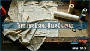 tips for using hair canvas
