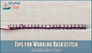 tips for working backstitch