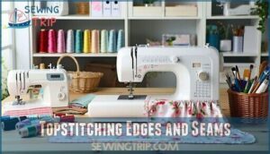 topstitching edges and seams