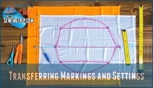 transferring markings and settings