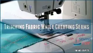 trimming fabric while creating seams