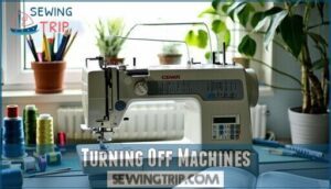 turning off machines