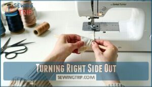 turning right side out