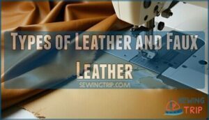 types of leather and faux leather
