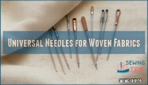 universal needles for woven fabrics