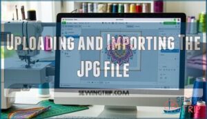 uploading and importing the jpg file