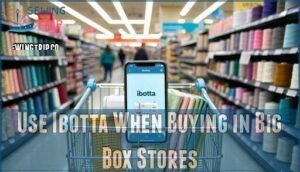use ibotta when buying in big box stores
