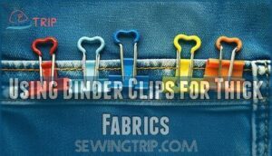 using binder clips for thick fabrics