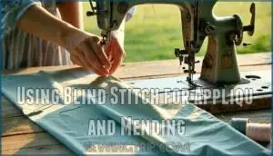 using blind stitch for appliqué and mending