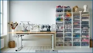 using clear drawers