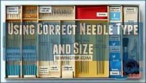 using correct needle type and size