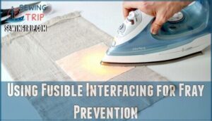 using fusible interfacing for fray prevention