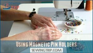 using magnetic pin holders