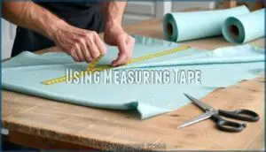using measuring tape