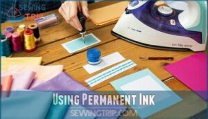 using permanent ink