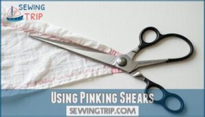 using pinking shears