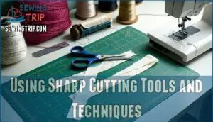 using sharp cutting tools and techniques