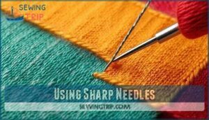 using sharp needles
