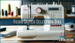 using stitch selection dial