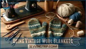 using vintage wool blankets