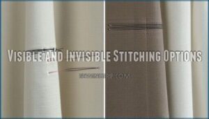 visible and invisible stitching options